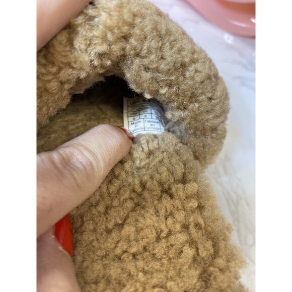 UGG COZETTA CHESTNUT CURLY SHEEPSKIN COMFORT SLIPPERS, WOMEN US 8/ EUR 39 - Picture 8 of 9